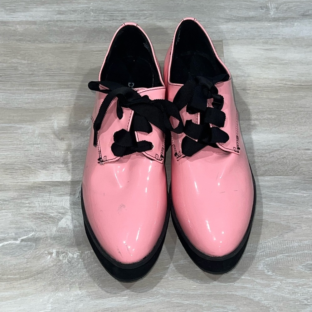 H&M Pink Platform Lace-Up Shoes with Black Soles - Picture 7 of 12